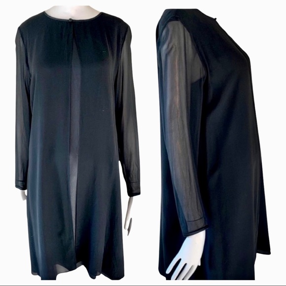 KAY UNGER Evening 100% Silk Chiffon A-Line Midi Dress - Picture 1 of 14